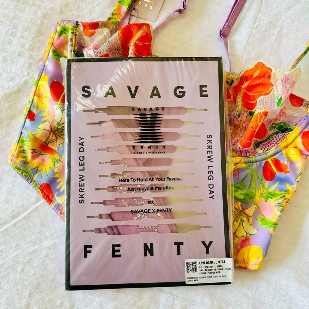 Savage X Fenty Purple Lite Stay Up Thigh Highs
